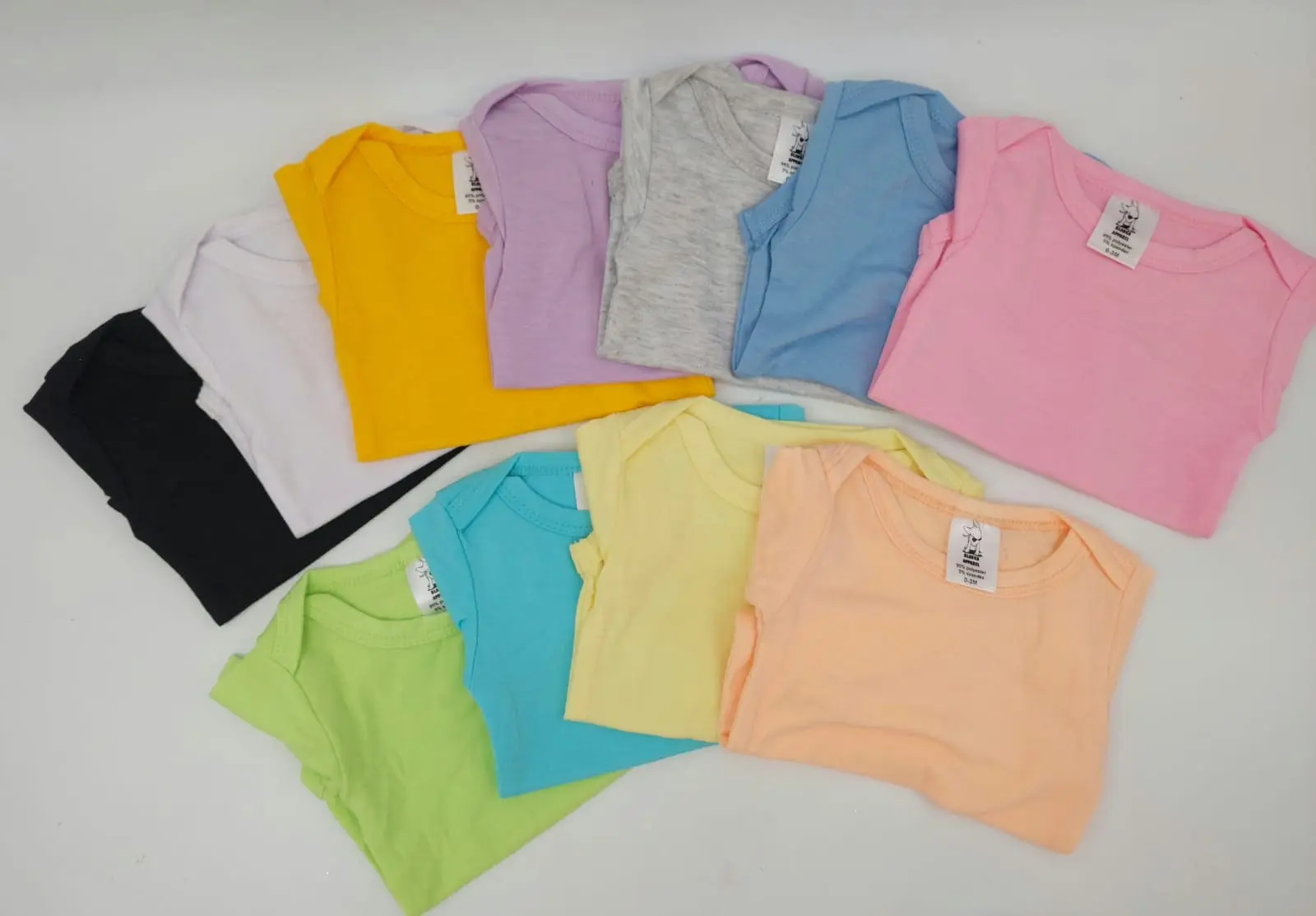 Babygrow4 Sublimation Blanks : Short Sleeved Babygrow/Body Vest
