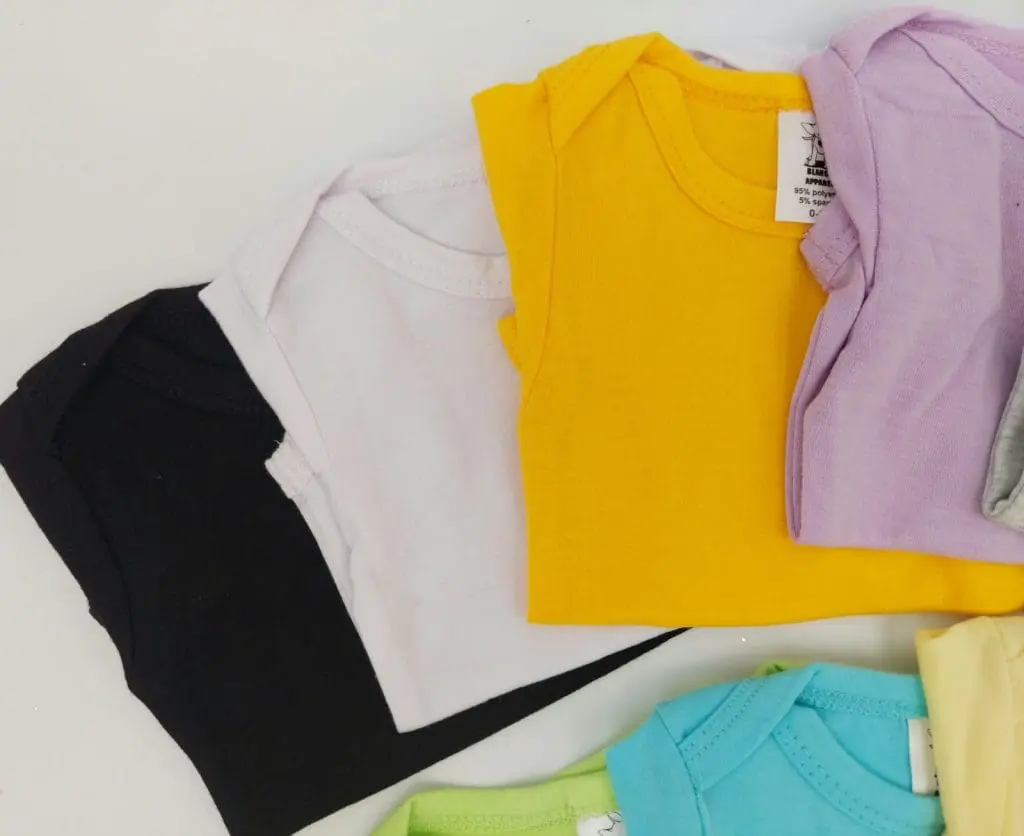Babygrow5 Sublimation Blanks : Short Sleeved Babygrow/Body Vest