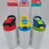 Sublimation Blanks : 12oz (354mls) Kids 2-Toned Colour Lids Straight Tumbler