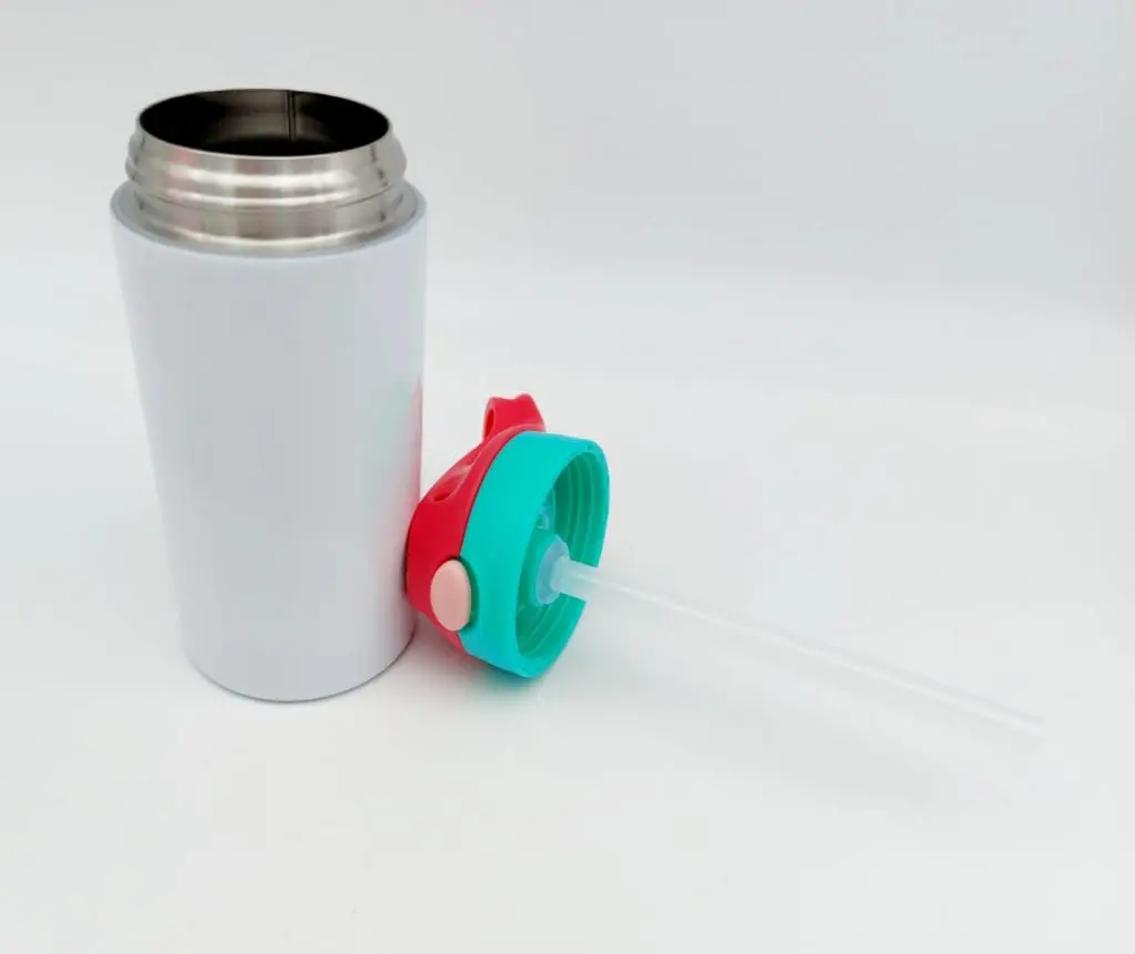 Sublimation Blanks : 12oz (354mls) Kids 2-Toned Colour Lids Straight Tumbler