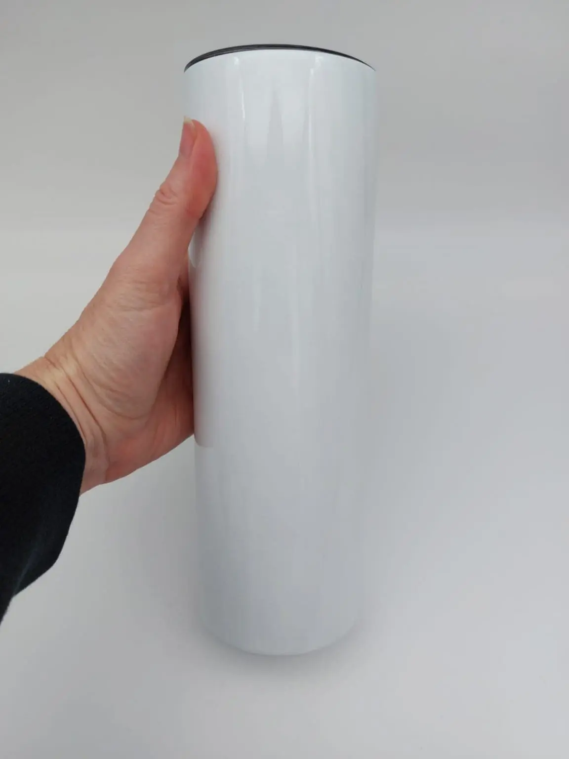 30oz_StraightWhite_Hand Sublimation Blanks : 30oz Straight Flat Edged Bottom Tumbler