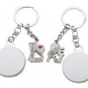 LoveKeyChain_Circle3 Sublimation Blanks : Double Magnet Keyring Set