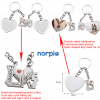 LoveKeyChain_Heart3 Sublimation Blanks : Double Magnet Keyring Set