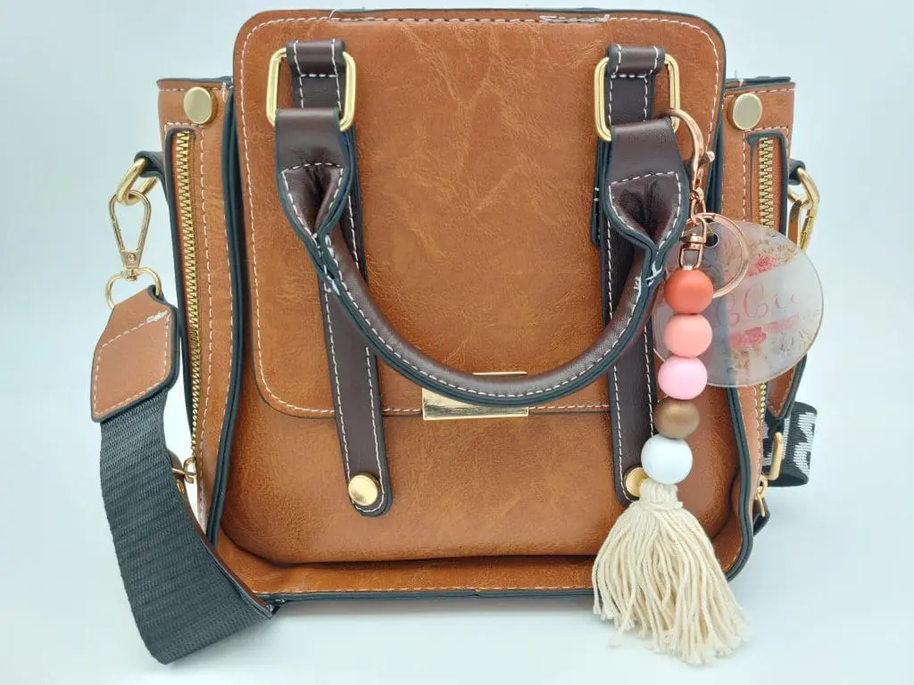 20210623_151616 - Copy Keychain Accessories : Boho Geometric Long Tassel Rose Gold Keyrings