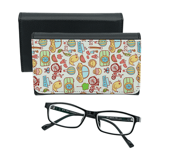 GlassesCase_ Sublimation Blanks : Glasses PU Leather Case & Cleaning Cloth
