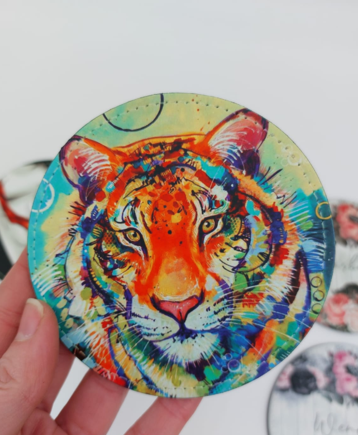 Sublimation Blanks : PU Leather Coasters