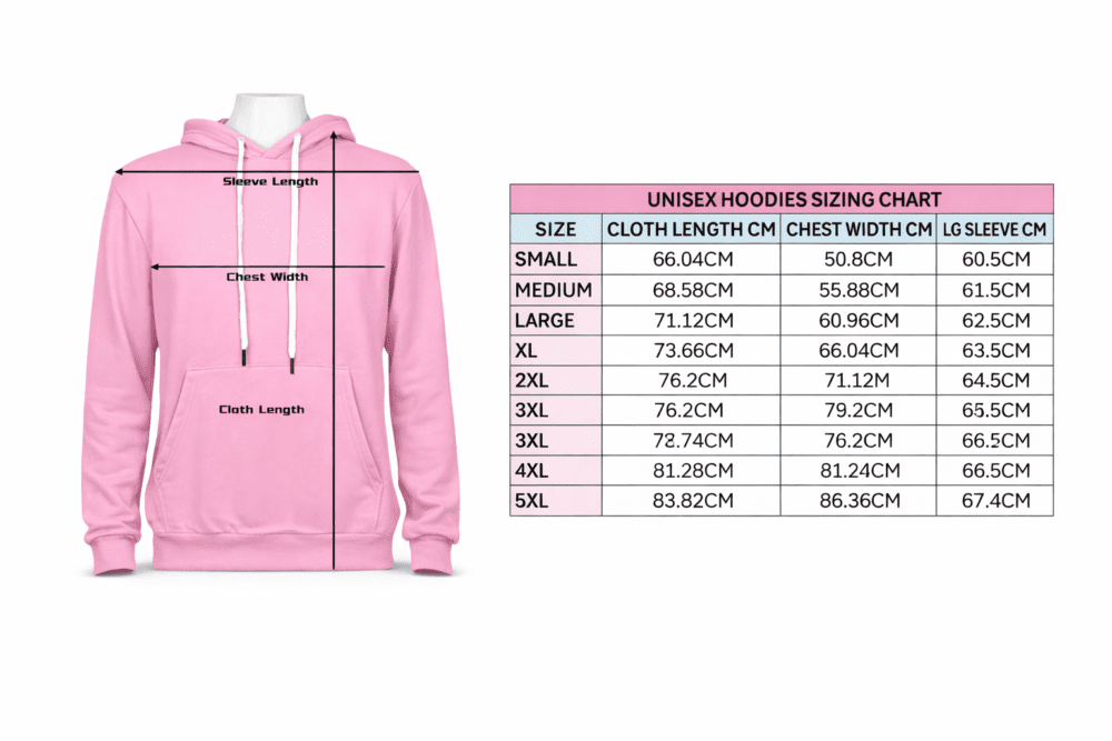 Hoodiesmeasurment2 Sublimation Blanks : Polyester Hoodies