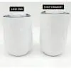 12OZ WINE_EGG AND STRAIGHT Sublimation Blanks : 12oz STRAIGHT (Gin) Wine Tumbler (White & Silver)