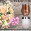 Engraving/Vinyl Blanks : 12oz Silver Rimmed Powder Coated Tumblers