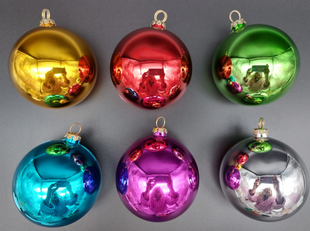 SolidBaubels_2 Christmas Sublimation : 8cm Glossy Solid Baubles