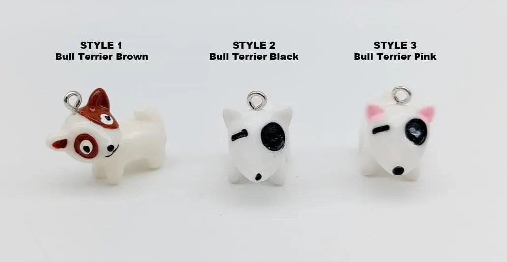 Charm_Bull_Terriers_Style Keychain Accessories : Bull Terrier Charms