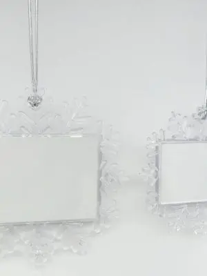 Metal Insert Ornaments : Rectangle Snowflake Inserts