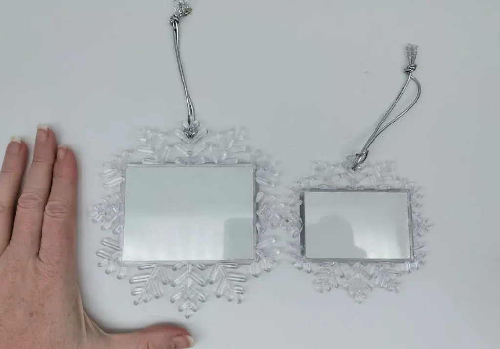 Metal Insert Ornaments : Rectangle Snowflake Inserts
