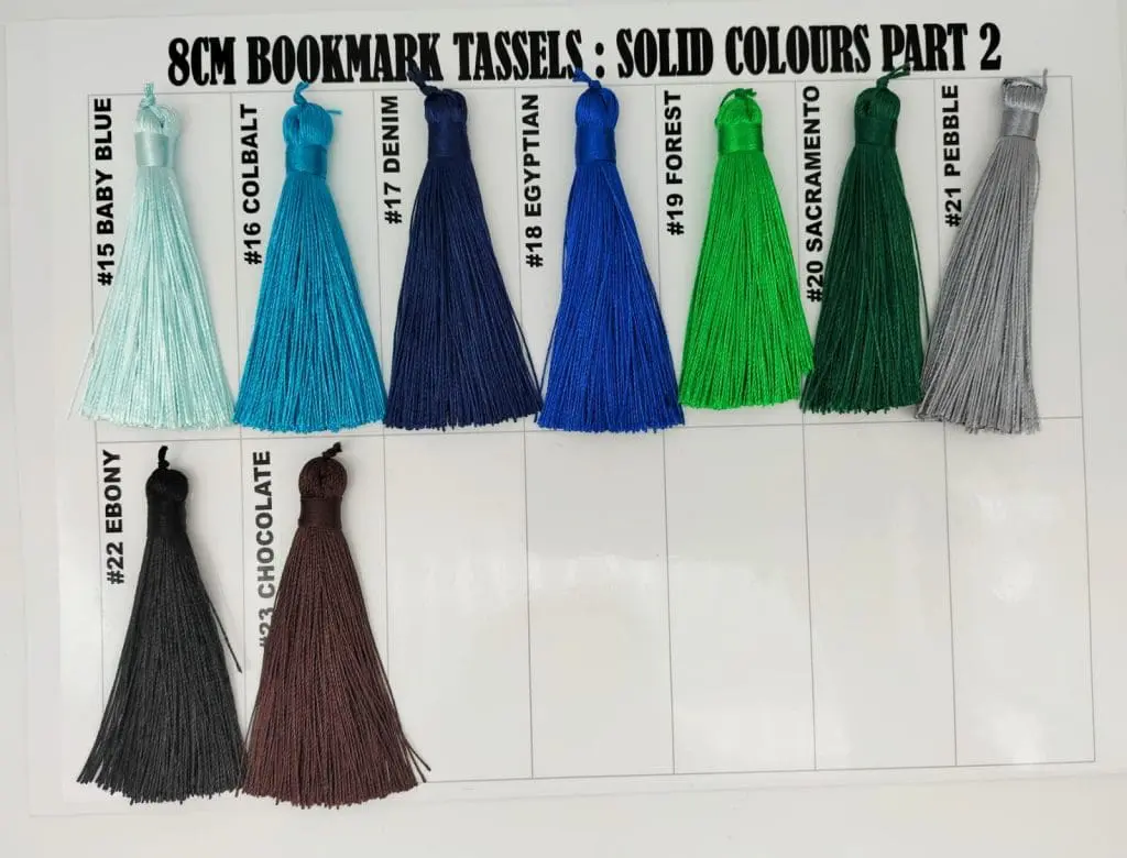 8cmBookmarkTasselsSolidColourpart2 Sublimation Blanks : Solid Colour Bookmark Tassels