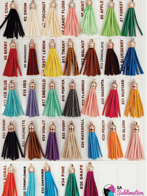 Sublimation Blanks : Just Tassels SILVER capped