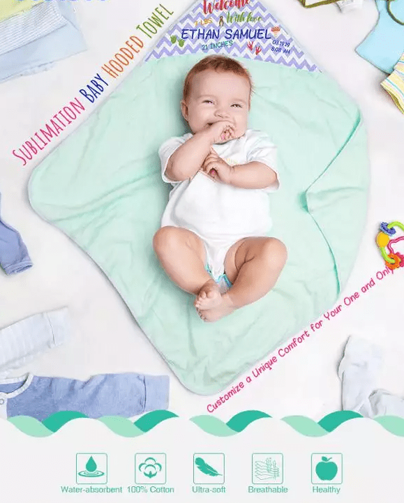 BabyTowels2 Sublimation Blanks : Baby Bath Towels