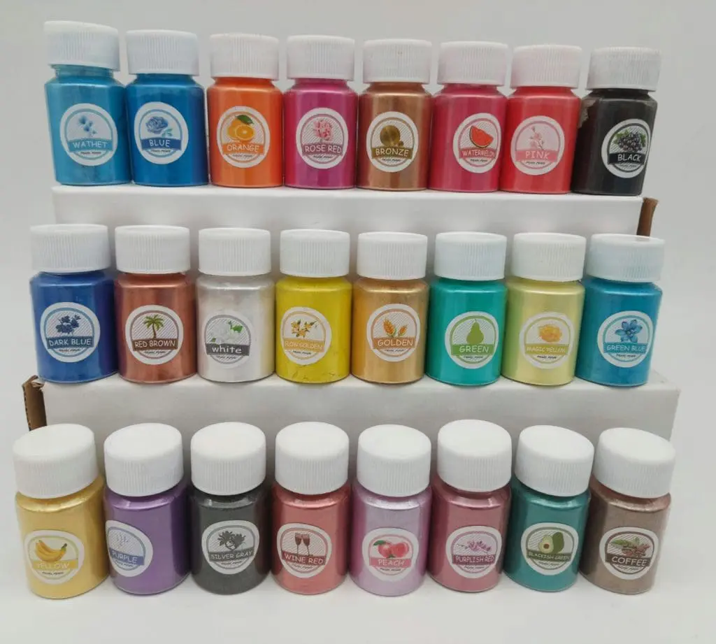 MicaPowder1 Resin Supplies : 24 Piece Mica Powder Set