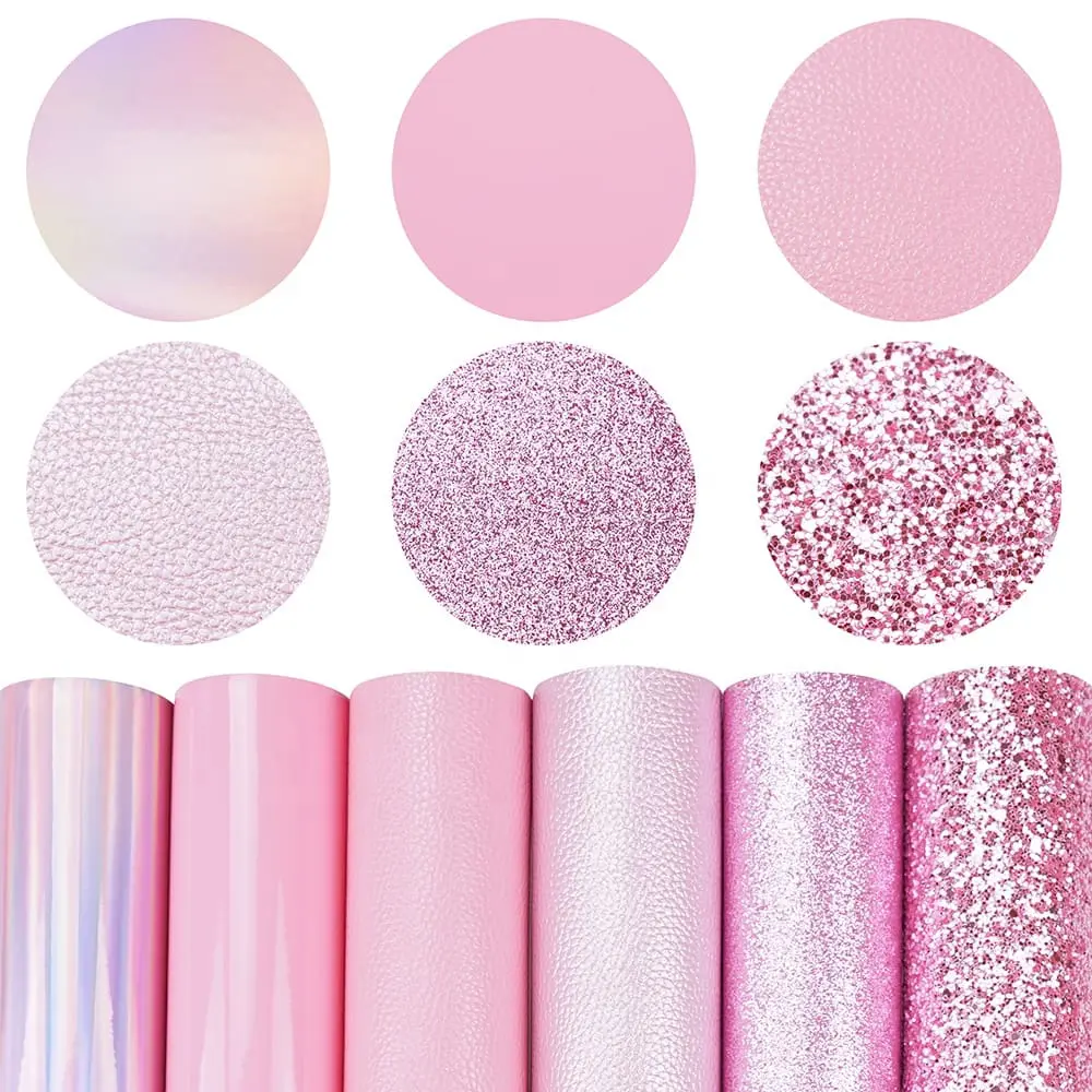 Faux Leather : 6 Piece Pink Mix Series (FL7)