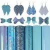 Faux Leather : 6 Piece Sky Blue Surprise Series (FL21)