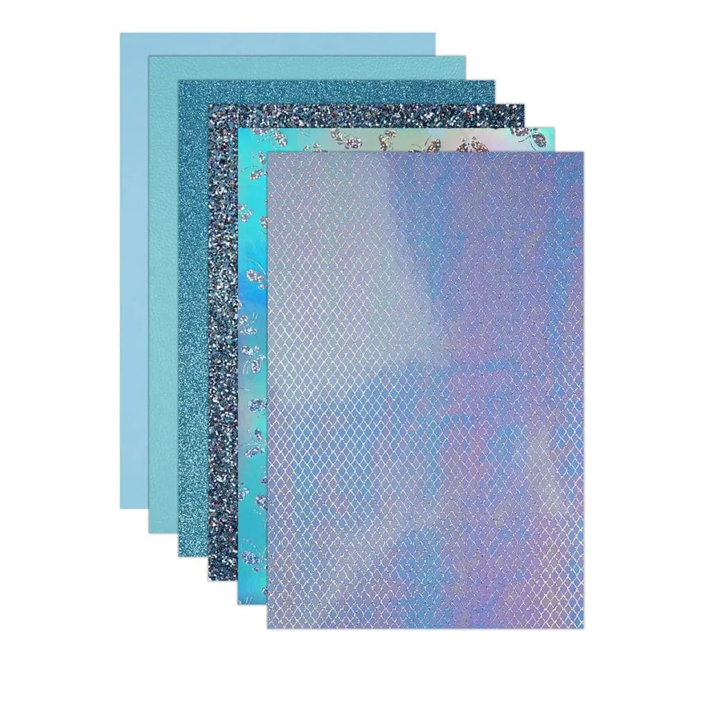 Faux Leather : 6 Piece Sky Blue Surprise Series (FL21)
