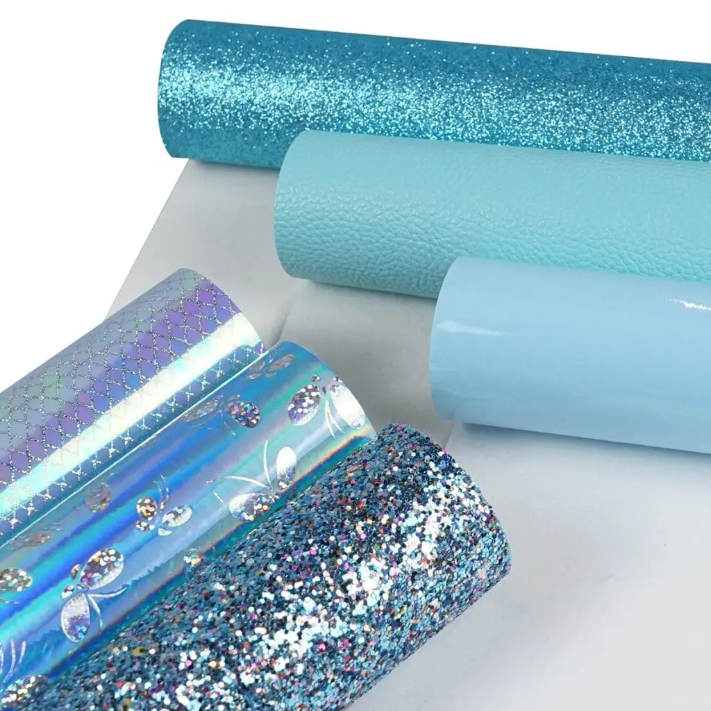 Faux Leather : 6 Piece Sky Blue Surprise Series (FL21)