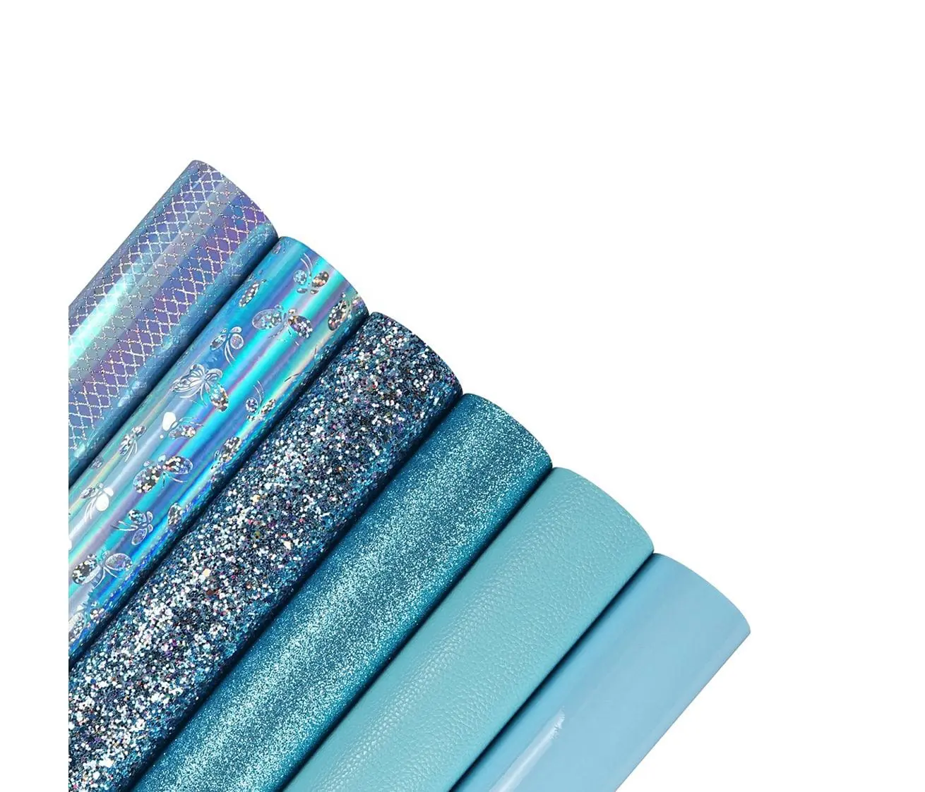 Faux Leather : 6 Piece Sky Blue Surprise Series (FL21)