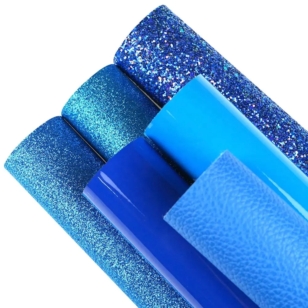 6pc Blue Series Faux Leather : 6 Piece Blue Series Mix (FL9)