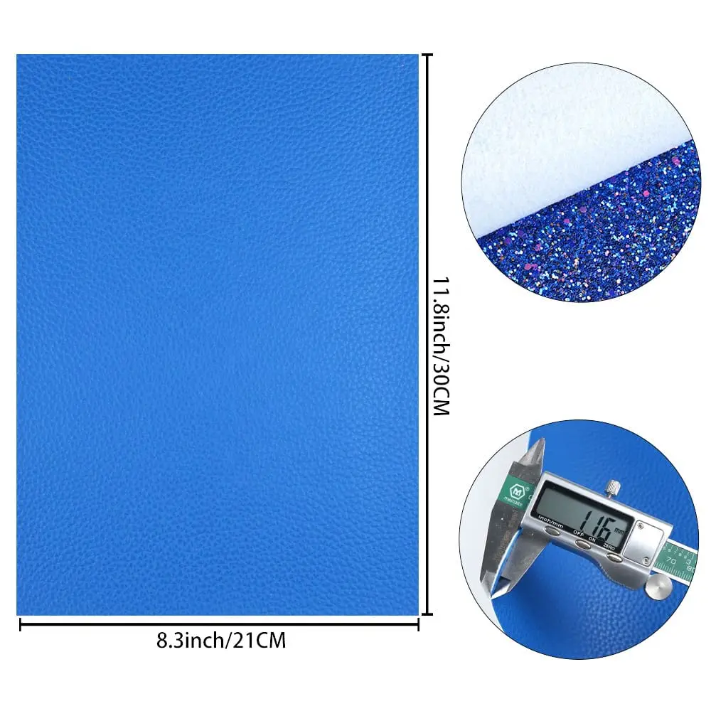6pc Blue Series2 Faux Leather : 6 Piece Blue Series Mix (FL9)