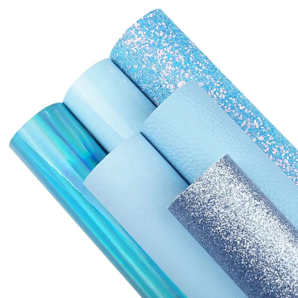 Faux Leather : 6 Piece Dream Light Blue Series (FL5)