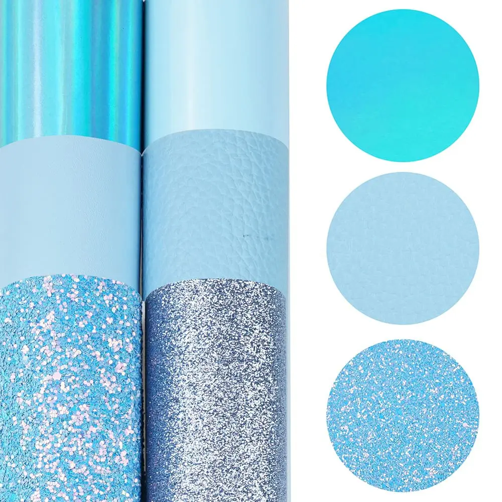 Faux Leather : 6 Piece Dream Light Blue Series (FL5)