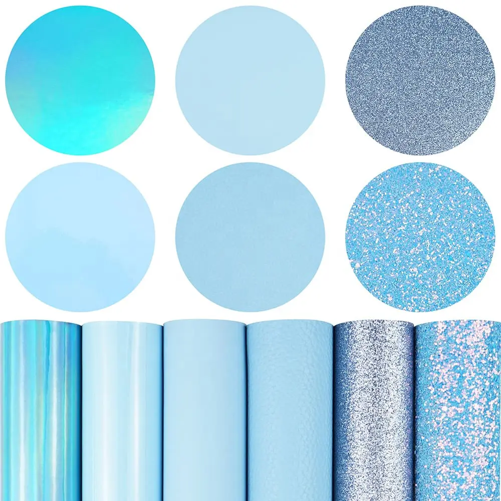 Faux Leather : 6 Piece Dream Light Blue Series (FL5)