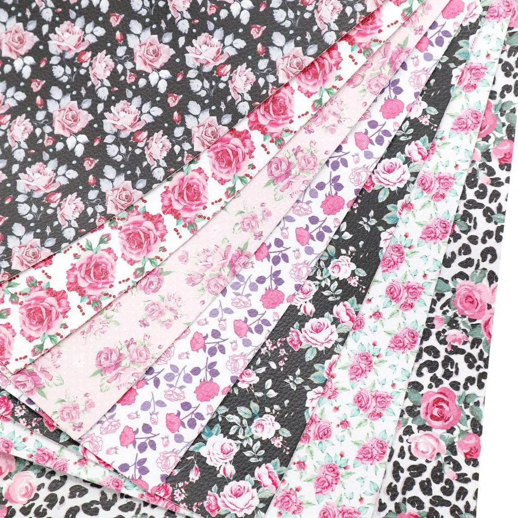 7pc Roses Galore3 Faux Leather : 7 Piece Rose Galore (FL26)