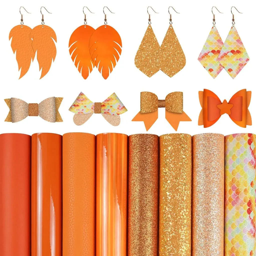 Faux Leather : 8 Piece Orange Deluxe Series (FL17)