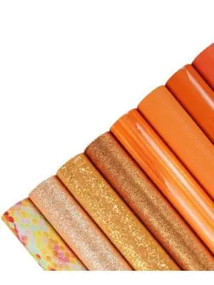 Faux Leather : 8 Piece Orange Deluxe Series (FL17)