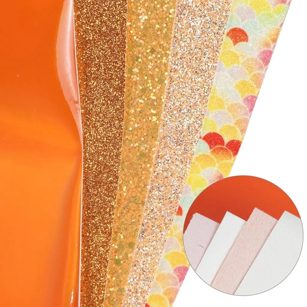 Faux Leather : 8 Piece Orange Deluxe Series (FL17)