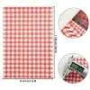 9pc Red Shapped Series2 Faux Leather : 9 Piece Red Tartan Patterned Deluxe (FL25)
