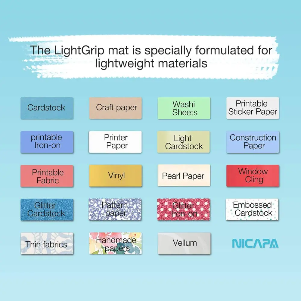 BlueMat_Lightgrip_Uses Vinyl Accessories : Nicapa Cutting Mats for Cameo