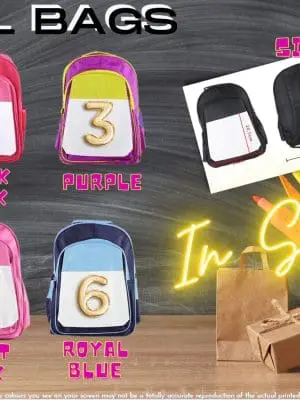 School Sublimation Blanks : School Bags