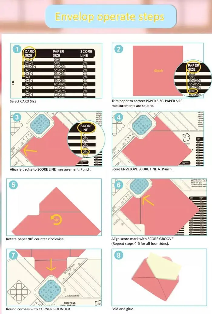 ScoringBoard_10 Arts & Crafts : Envelope & Gift Box DIY Punch Board