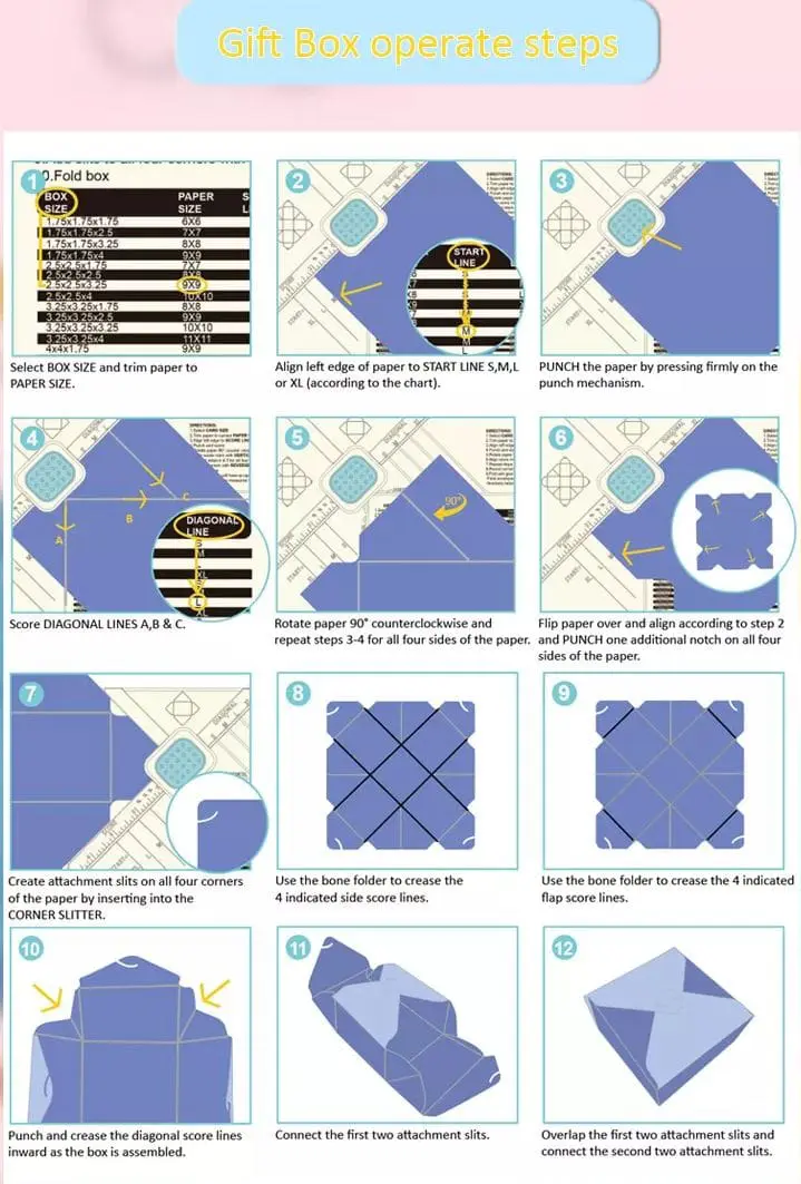 ScoringBoard_9 Arts & Crafts : Envelope & Gift Box DIY Punch Board
