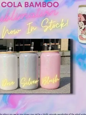 Shimmers_Plain_Ad_ALl Sublimation Blanks : 16oz Shimmer Libbely/Cola Can Glasses with Bamboo Lids