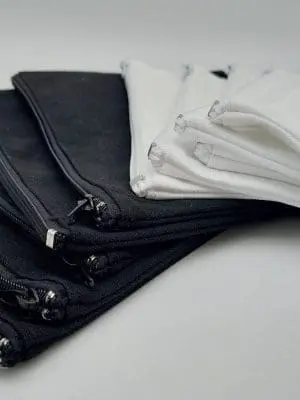 BlackBags Sublimation Blanks : White & Black Makeup/Pencil Bags
