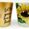 FlowerPot4 Sublimation Blanks : 12oz Flower Pots (Gold & White)