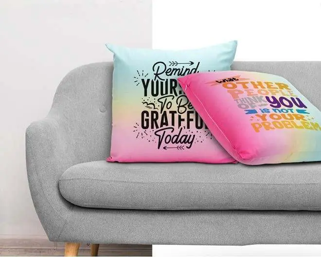rainbow Sublimation Blanks : Unicorn Plush Ombre Cushion Covers