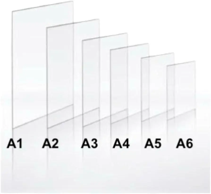 AcrylicSheetsizing Laser Acrylic Blanks : CLEAR A6, A5, A4, A3, A2, A1 Sheets (1.5mm, 2mm, 3mm & 5mm)