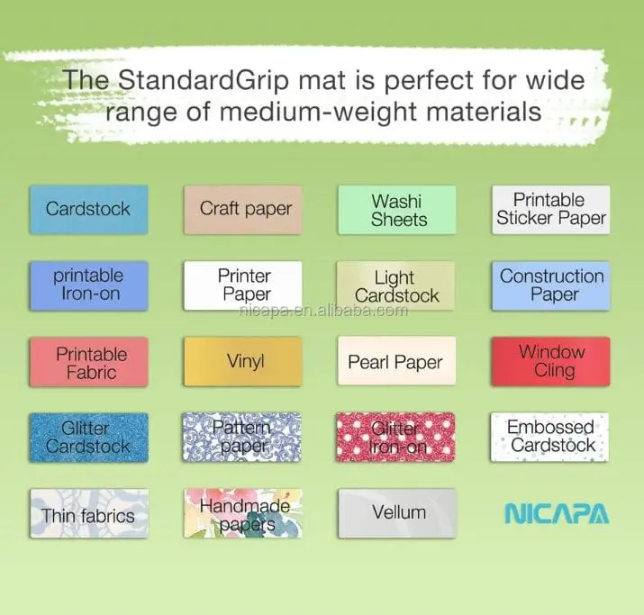 Green_Standard_Cricut2 1 Nicapa Cutting Mats for Cricut
