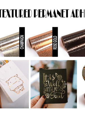TexturedVinylCard Adhesive Vinyl : 12 by 12 inch Permanent Textured
