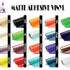 Adhesive Vinyl : 12 by 12 inch Permanent Matte Solid Colours