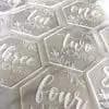 Laser Acrylic Blanks : CLEAR Acrylic Milestones (10cm Round or Hexagon) [1.5, 2, 3 and 5mm]