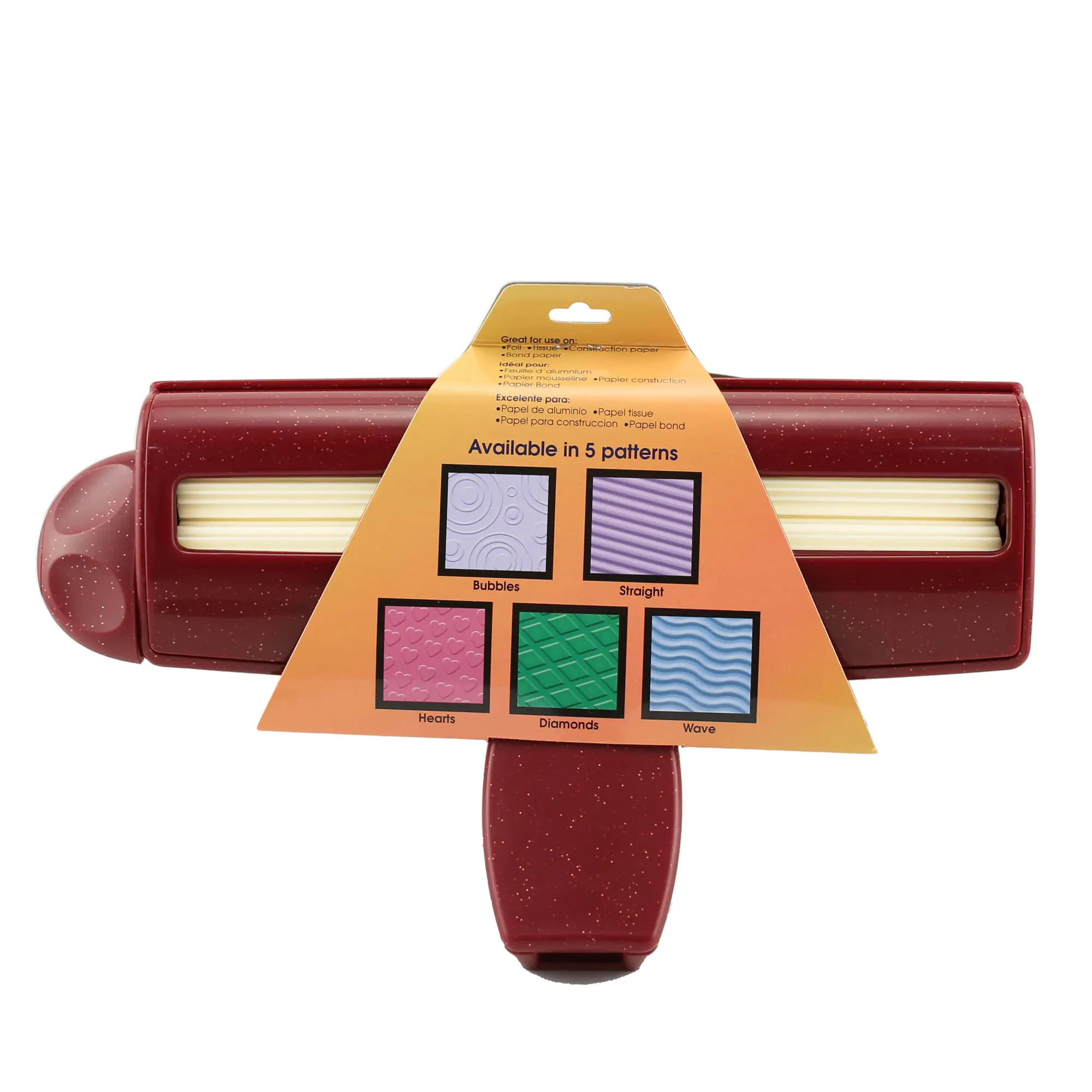Crimper Arts & Crafts : Large Marvy Uchida Paper Crimper (5 Patterns, Straight, Heart, Wave, Diamond & Bubble)